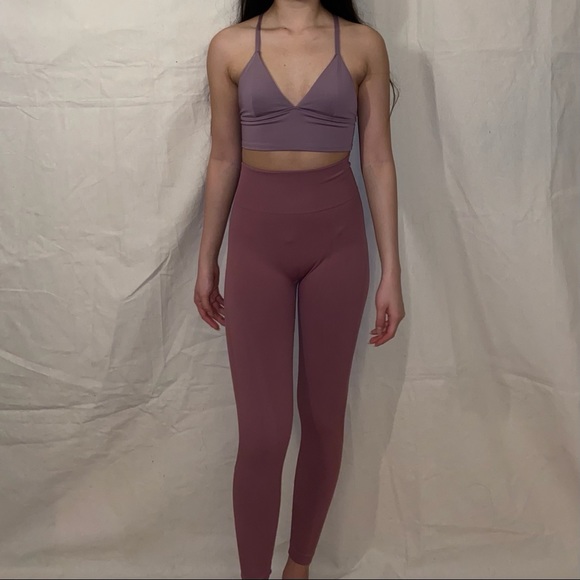 Wide Band Waist Crop Sports Leggings 
